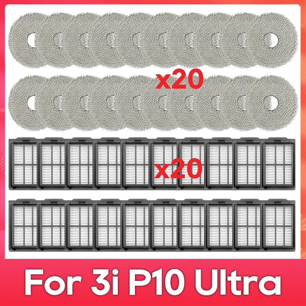 Compatível para (3i P10 Ultra) Acessórios de peças sobressalentes Filtro HEPA de pano de esfregão