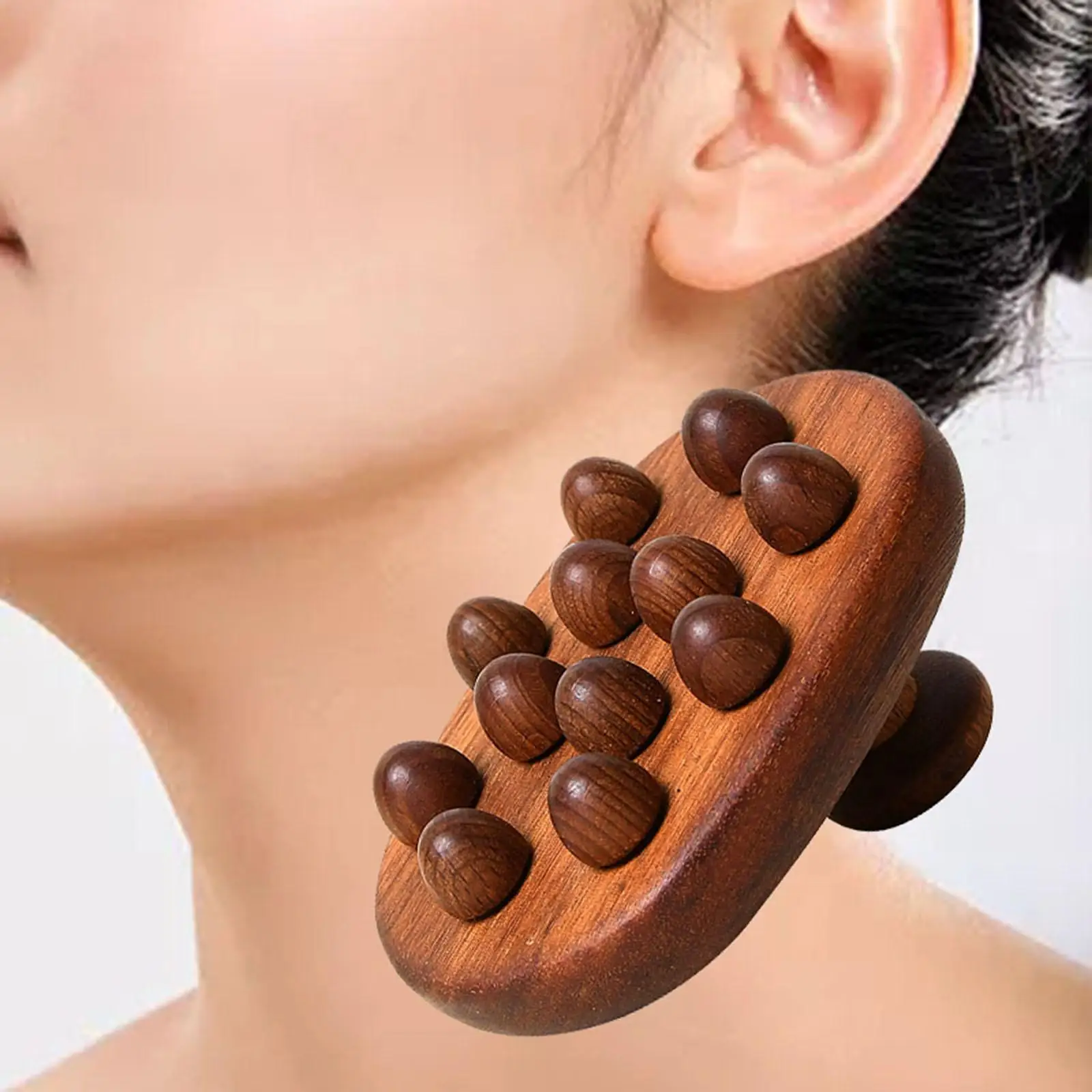 فرشاة تدليك الجسم الخشبية لنحت الظهر ، أداة كشط غواشا المحمولة باليد ، هدية عائلية ، 12 كرة