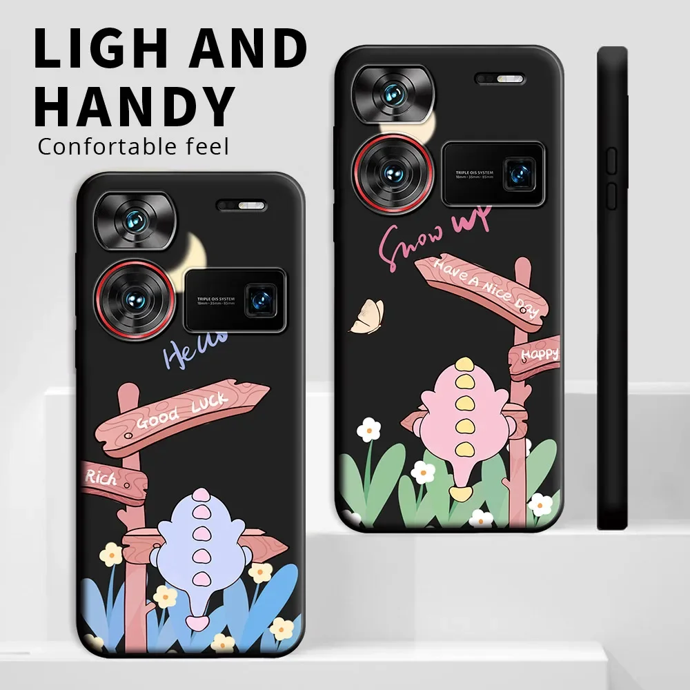 For ZTE Nubia Z60 Ultra Case Cute Cartoon Soft Silicone TPU Phone Case For ZTE Nubia Z60 Ultra Flower Back Cover Conque Fundas