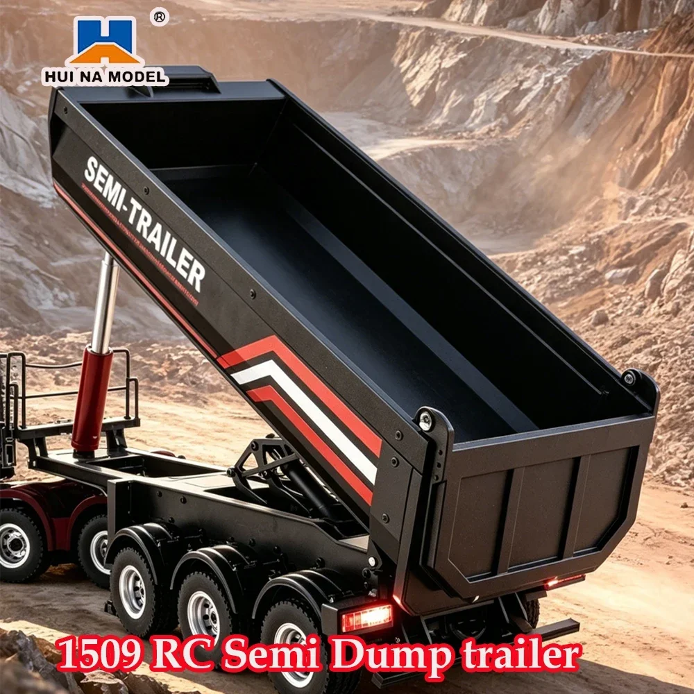 

Huina 1509 Semi Dump Trailer Tractor for 1501 770S Truck Parts Electric Lift Car Model 1/18 Engineering Vehicle