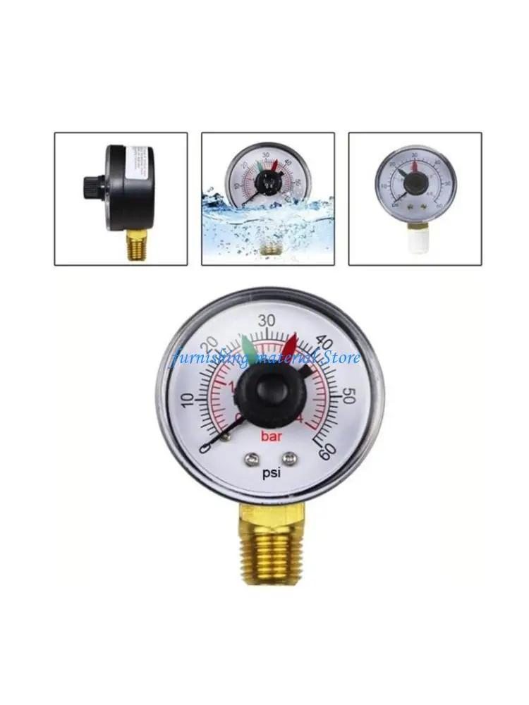 Guígues presión indicador filtro filtración estable Y5GD 0-60PSI 1/4NPT