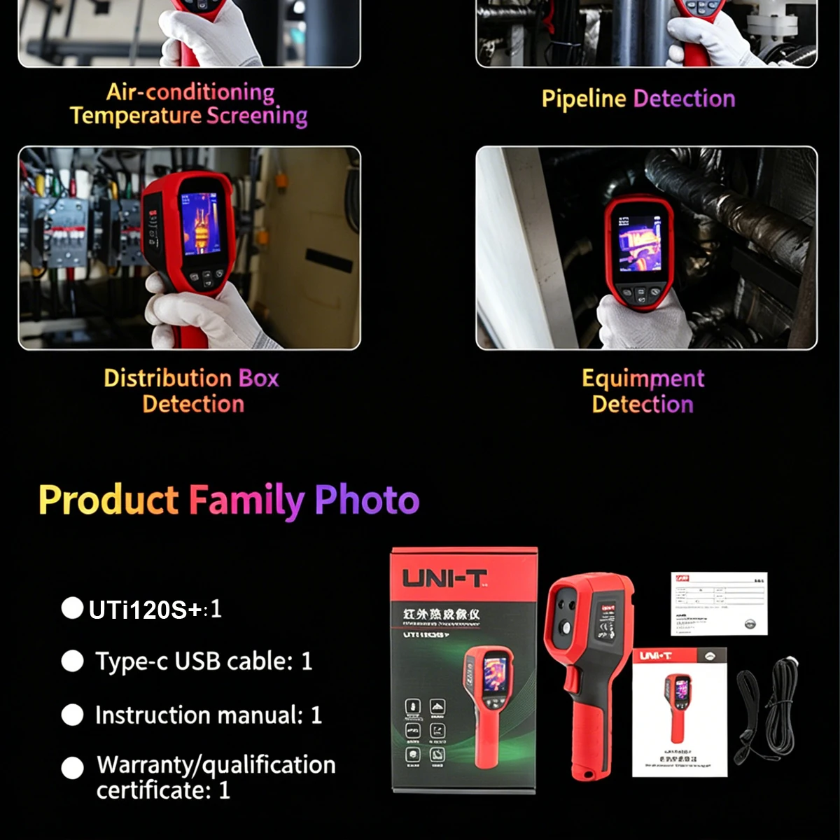 2026 Upgrade UNI-T UTi120S+ Handheld Thermal Imager Upto 240x180 Resolution -20~550℃ IP54 Thermal Infrared Camera view 6