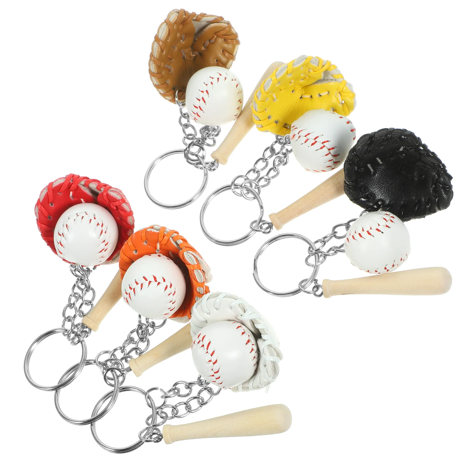 

6pcs Exquisite Keychains Hanging Key Chains Delicate Softball Keychains Bag Supply