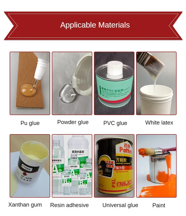 111 Riempitrice pneumatica automatica per colla Mini borsa per spazzole Custodia per cellulare Macchina spray Custodia per scarpe Colla per spazzole in pelle