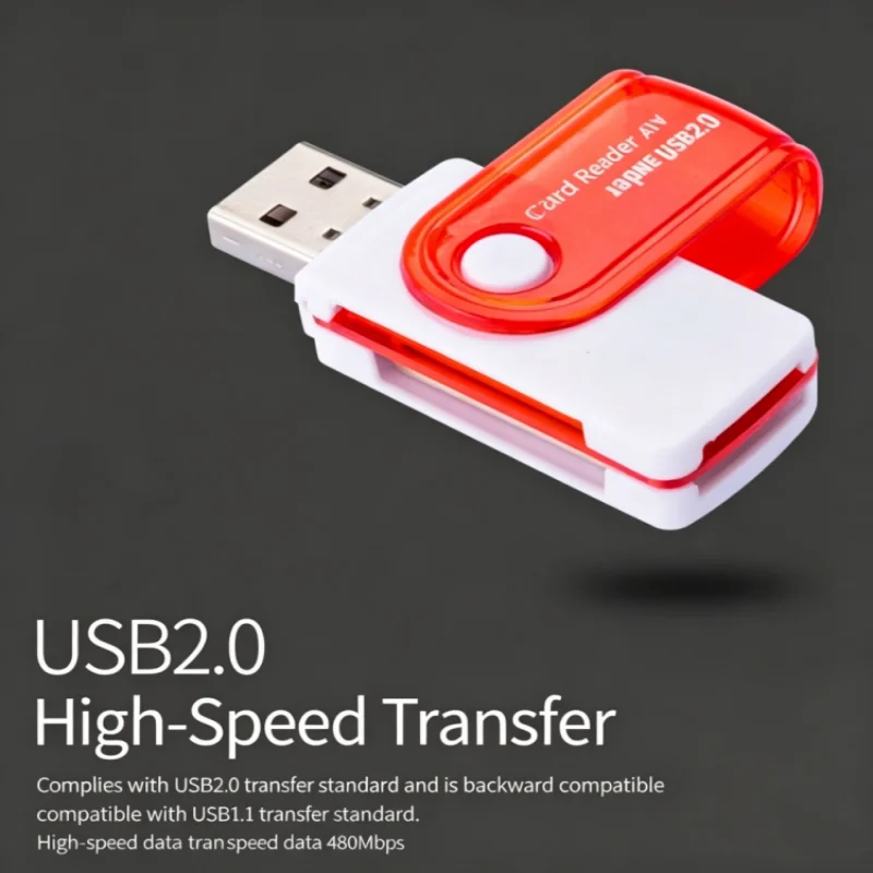 4 in 1 USB Card Reader Multi MemoryCard Adapter For SD TF MS M2Card Portable Mini Camera Memory Card Reader Multi Color Availale