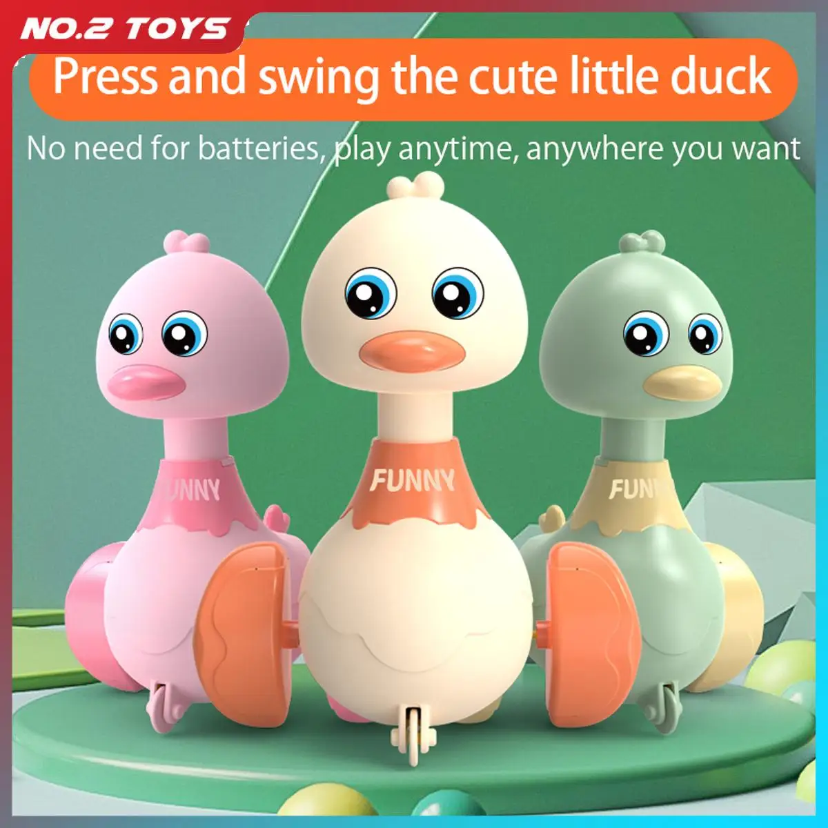 Press and Go Model Duck Car Toys for Toddlers Baby Swing Duck Racing Cars Infant Play Vehicle Pressing Inertia Car Kids Toy Gift