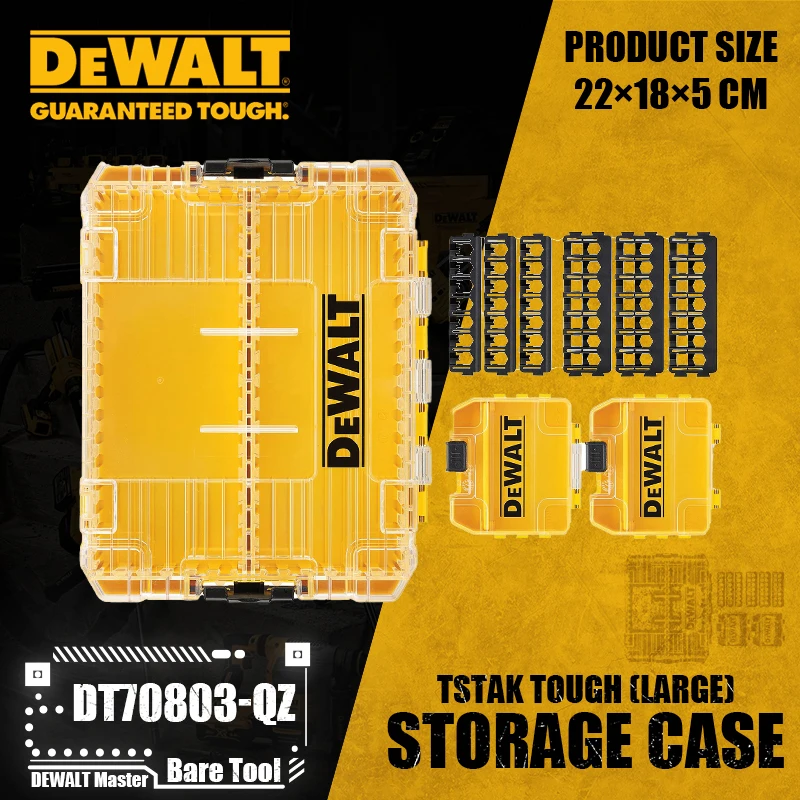 DEWALT DT70800 DT70801 DT70803 DWAN2190 TSTAK Tough Storage Case Screwdriver Bit Parts Storage Box Power Tool Accessories