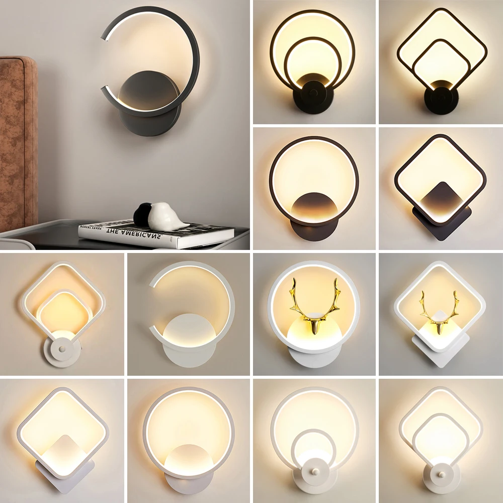 

Nordic Acrylic Wall Lights Beside Reading Sconce LED Modern Wall Lamp Bedroom Restaurant Aisle Hallway Lighting Fixture Decor