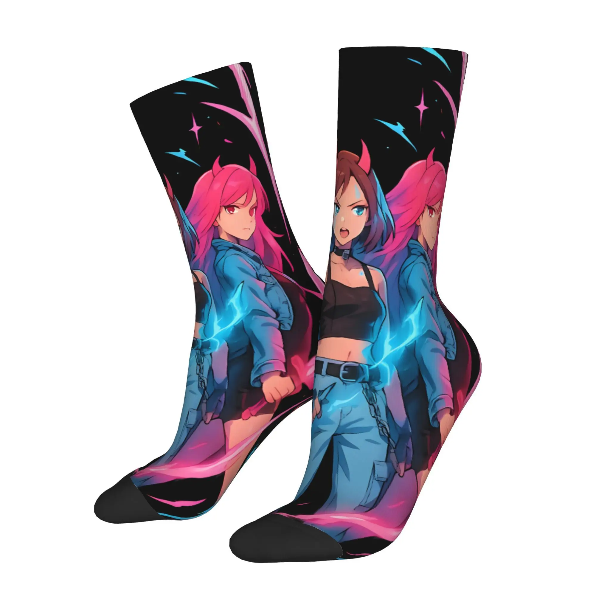 

K POP Huntrx мультфильм KPop охотники на демонов аниме носки с принтом мужские модные полиэстеровые носки