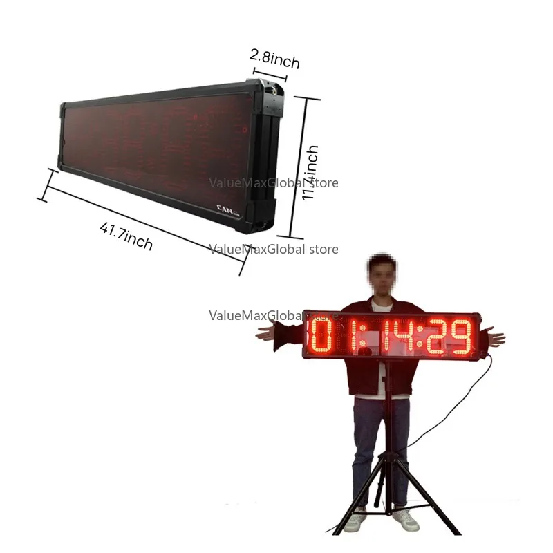 

8-Inch High Character Timing Stopwatch (DigitsRace) – Outdoor Sports Clock for Running, Racing & Marathon