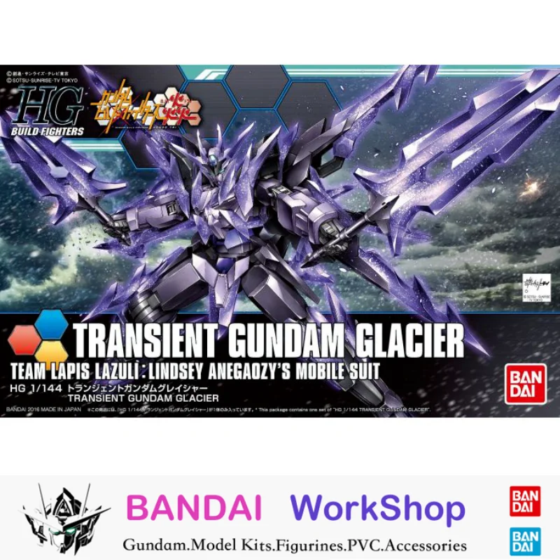 

Bandai Original 1/144 HGBF Transient Gundam Glacier Action Figure Assembly Model Kit Collectible Gifts