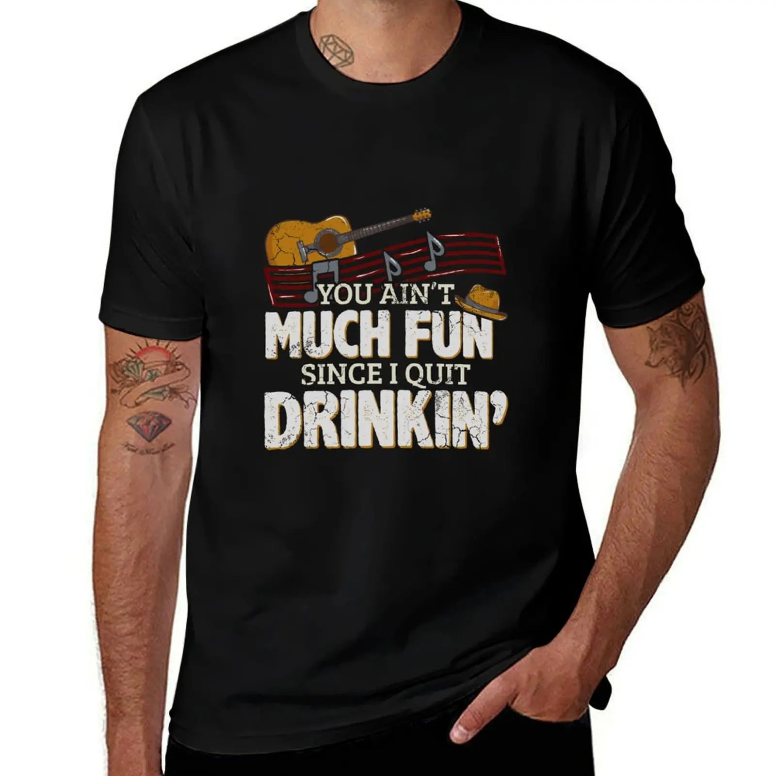 LyricLyfe - YOU AIN'T MUCH FUN BY TOBY KEITH T-Shirt Classic Graphic Short Sleeve Top T-Shirt