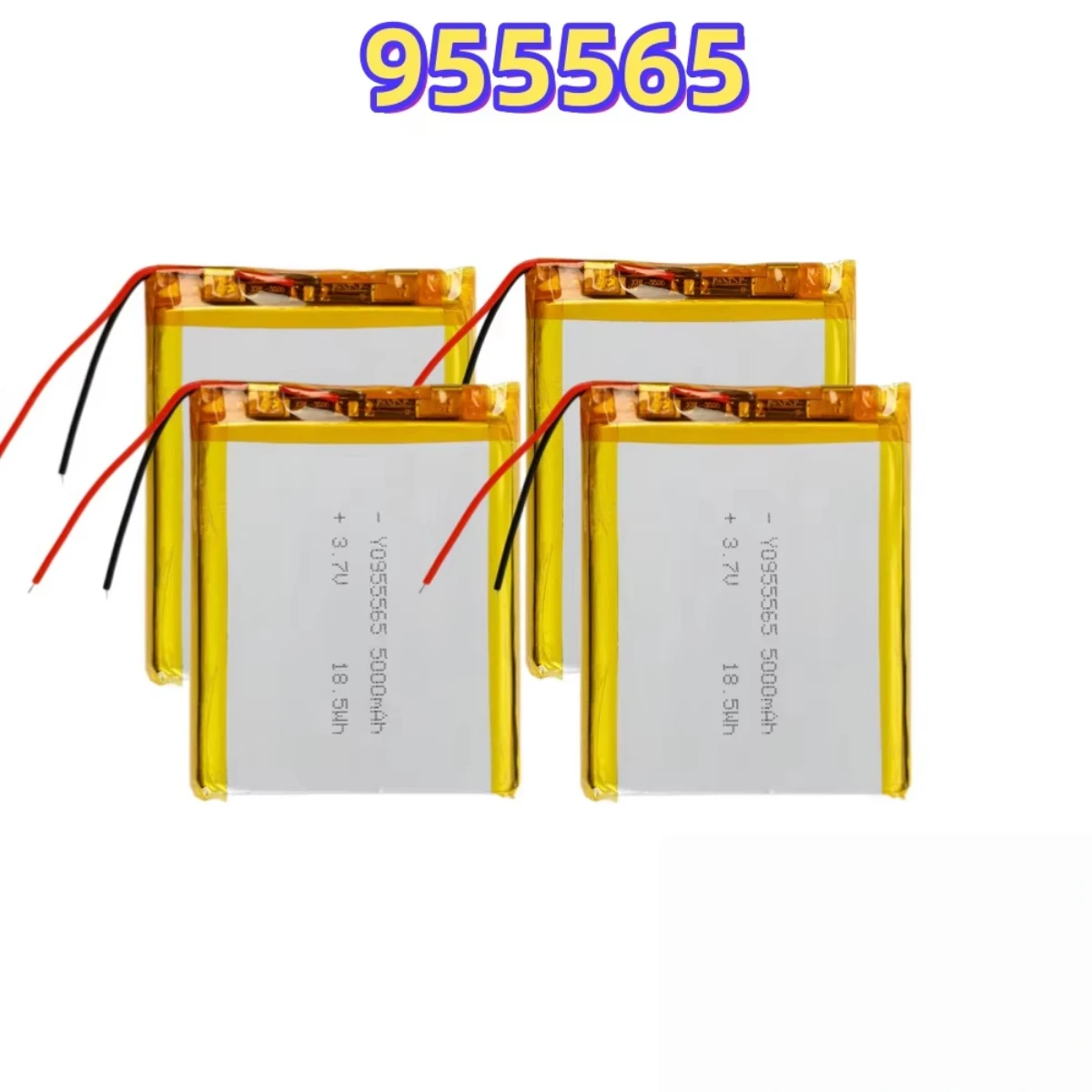 Real High Capacity 3.7V 5000mAh 955565 Polymer Lithium Battery Lithium Ion Battery For GPS Power Bank MP3 MP4 MP5