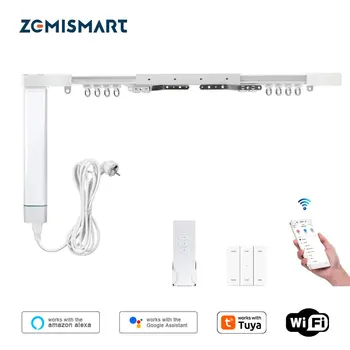 Zemismart-Rail de rideau intelligent WiFi, moteur de store, rideaux de scène électriques, commande vocale, vie intelligente, Alexa, Echo, Google Home, Alice