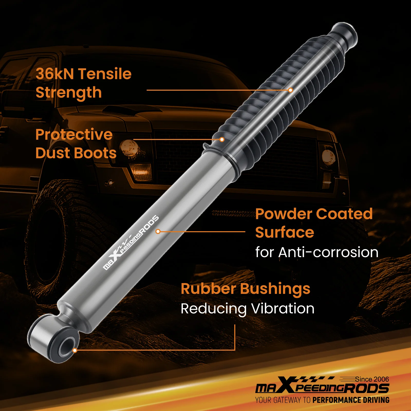 Amortiguadores traseros para Toyota 4Runner 03-22 FJ Cruiser 07-14 ajuste elevación de 0-3"