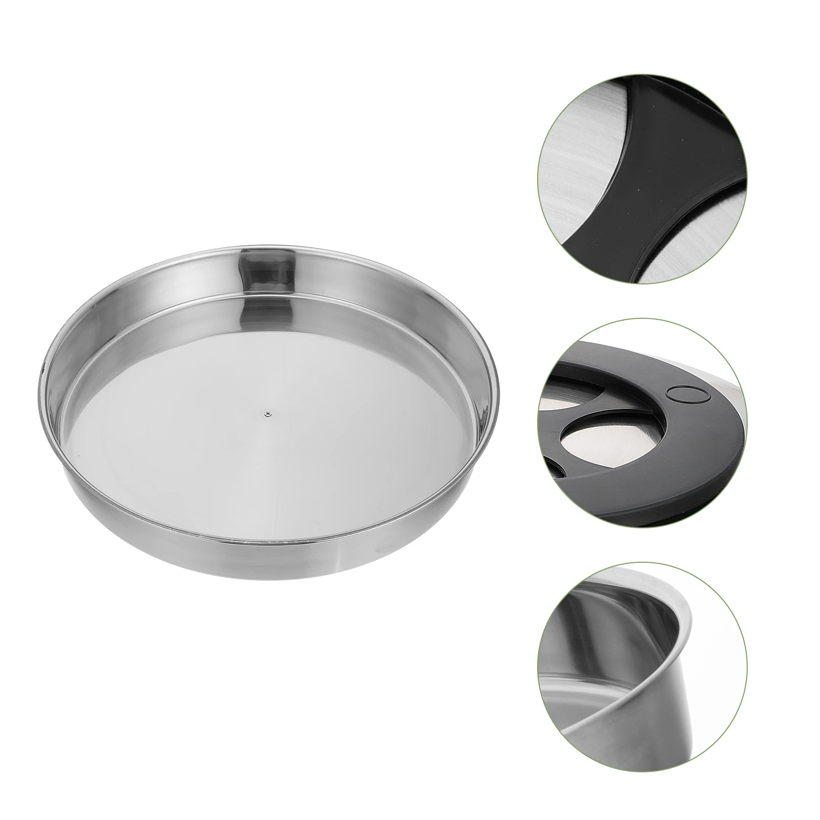 

1Pcs Stainless Steel Kitchen Storage Rack Seasoning Bottle Holder Rotating Tray Food Serving Box Household Organizer