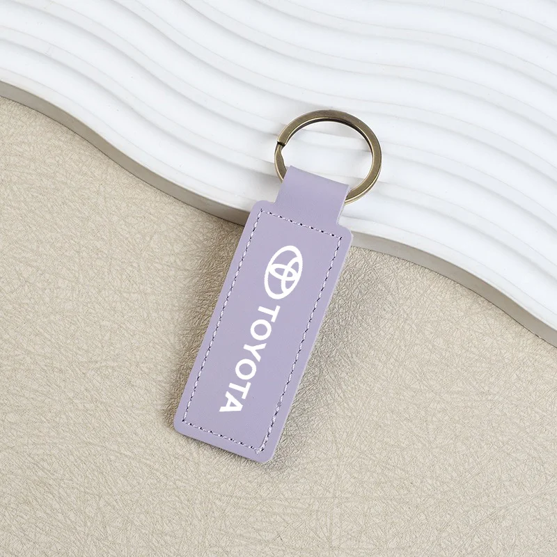 سلسلة مفاتيح جلدية للسيارة كيرينغ نمط جديد بسيط لتويوتا كورولا كامري Rav4 يارس هايلكس بريوس أوريس شر أفينسيس سباق ميراي #6