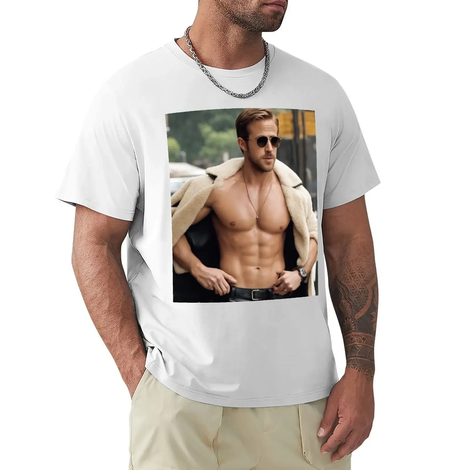 ryan gosling T-Shirt blanks customs design your own Blouse vintage clothes Short sleeve tee men