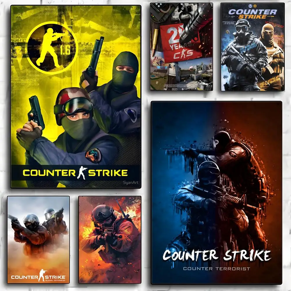 Game C-Counter-Strike CS2 Painting Calligraphy HD Canvas Wall Art | Waterproof Fade-Resistant | Minimalist Unframed Wall Decor