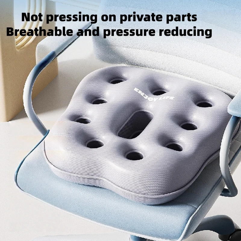 PVC inflatable seat cushion for portable storage, office and home use, anti slip and breathable chair cushion, anti hemorrhoid