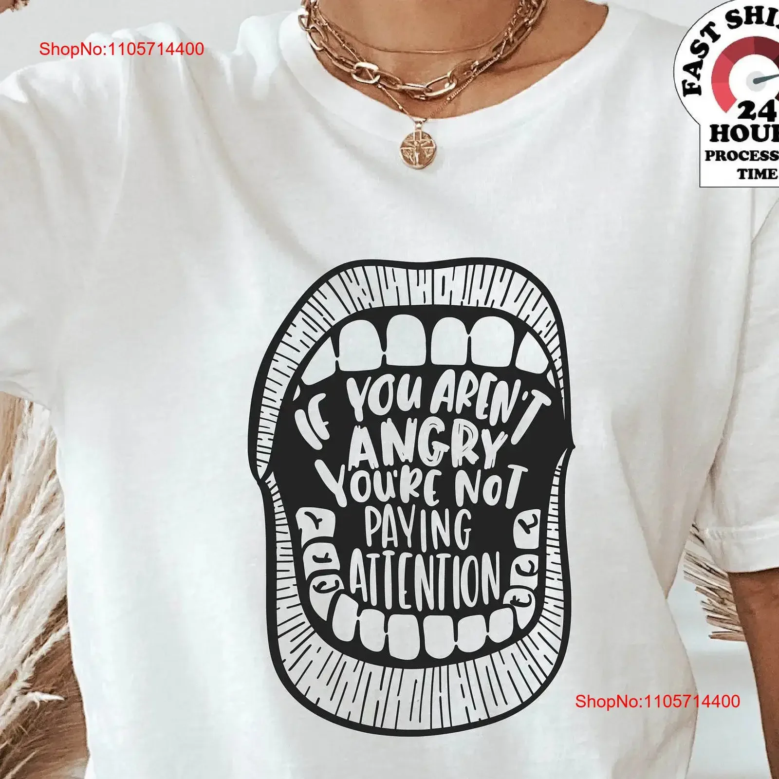 If You Aren't Angry You're Not Paying Attention T Shirt FeminisT Women EmpowermenT Girl Power Woman Rights vintage Washed