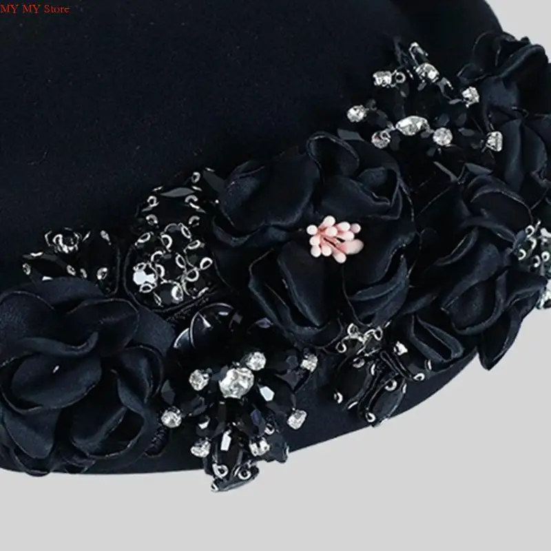 

N1HE Classical Jeweled With Floral Applique Design Lightweight Multiple Color