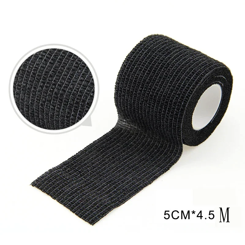 5/10/15/20 Black Tattoo Grip Bandage Cover Wraps Tapes Nonwoven Waterproof Self Adhesive Finger Protection Tattoo Accessories