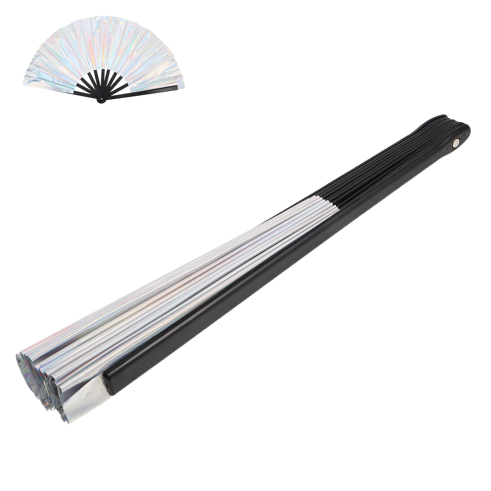 

Tai Chi Fan Asian Hand Photo Prop Wedding Bridal Foldable Pvc Colored for Bride Disco Party Decorative Craft
