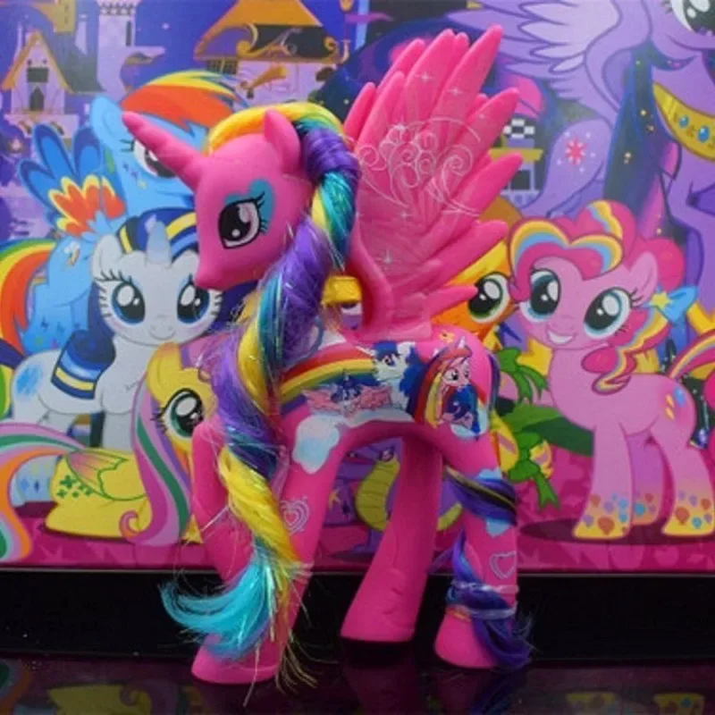 My Little Pony 14 cm Anime-Figuren Twilight Sparkle Princess Celestia Pinkie Pie Rarität Fluttershy Queen Chrysalis Spielzeug Kindergeschenke