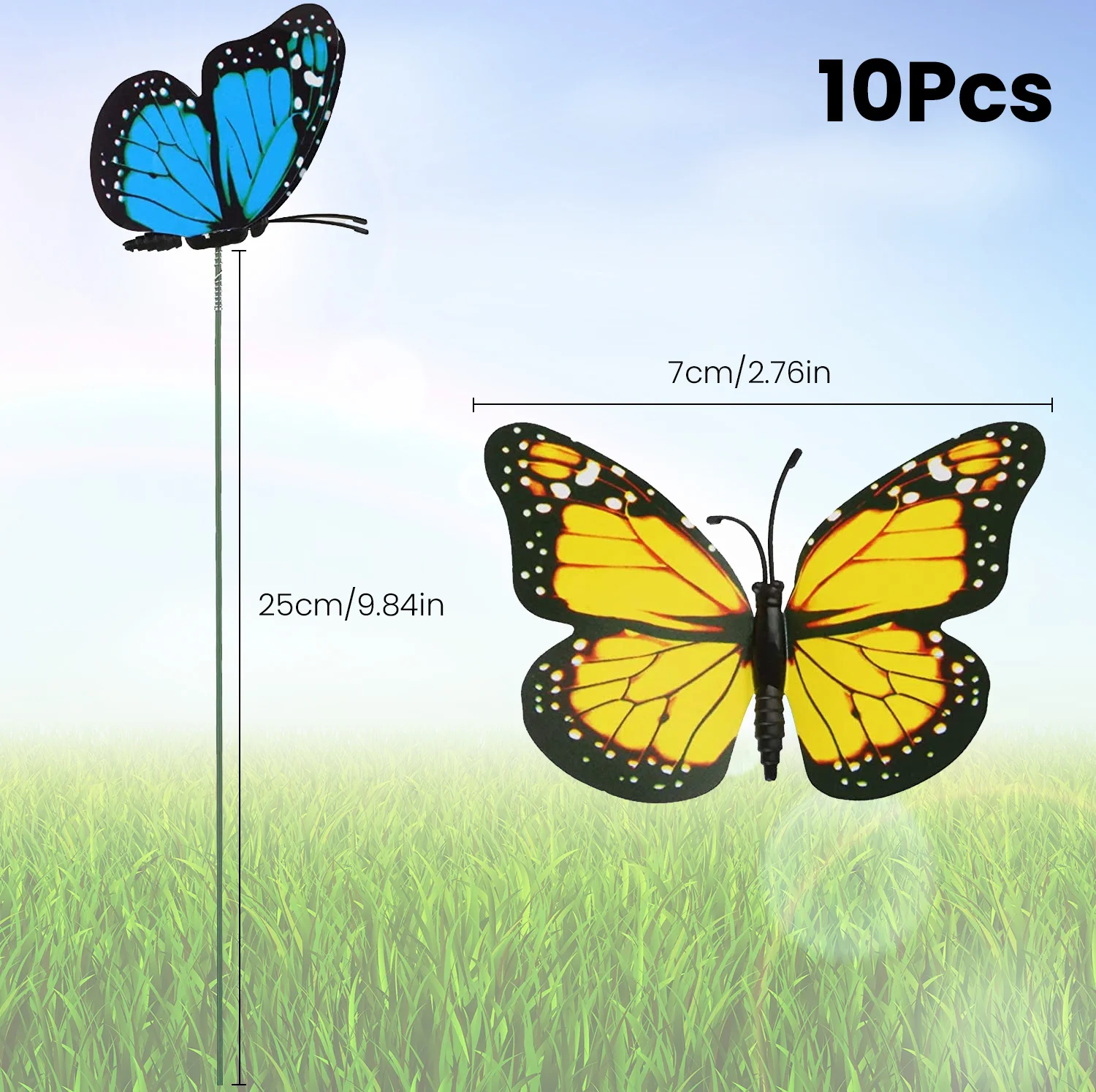 10/30pcs farfalla Bouquet Yard fioriera colorata simulazione tridimensionale farfalla Bouquet Party Garden decorazione esterna