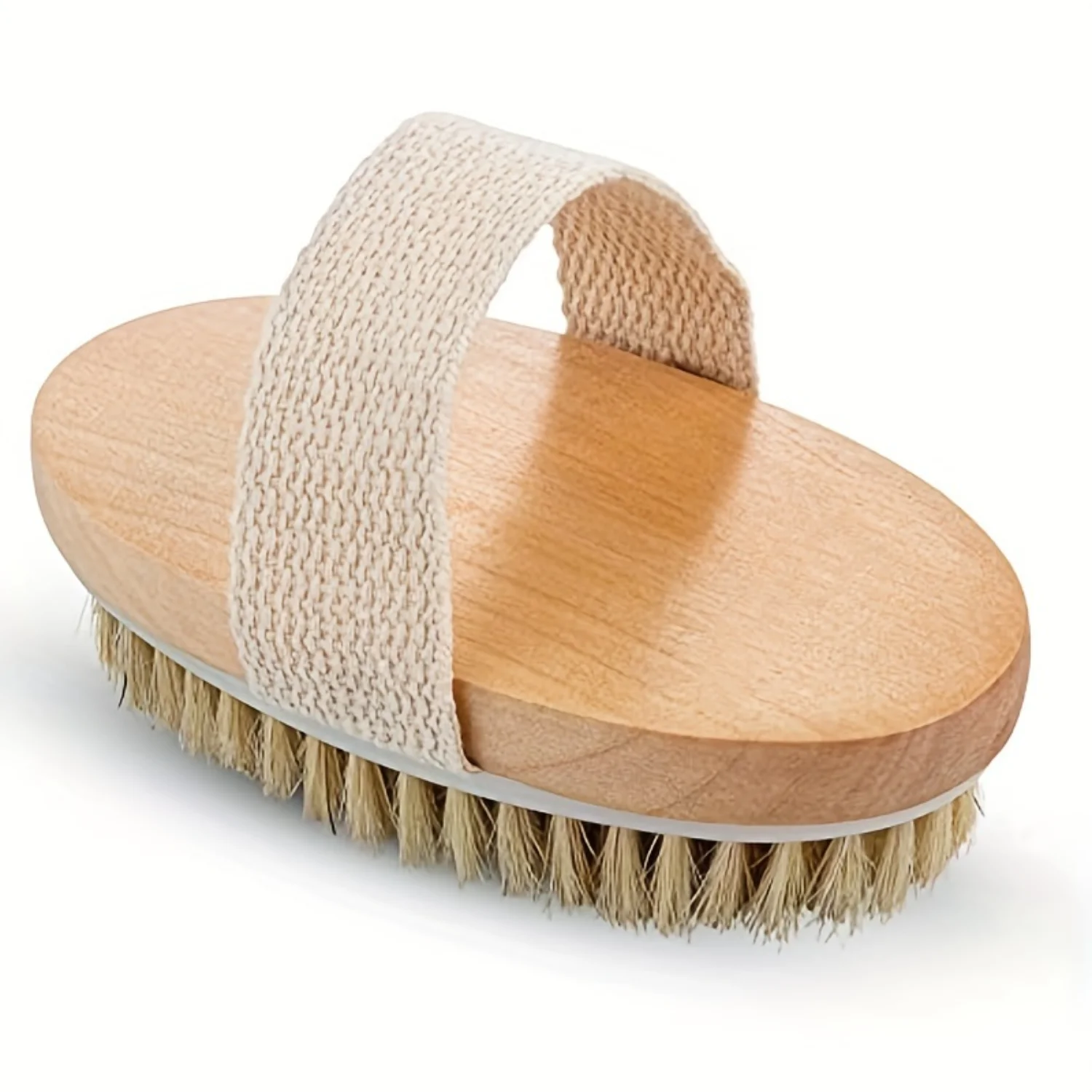 Natural Bristle Dry Brush - Body Scrubber for Circulation & Lymphatic Drainage