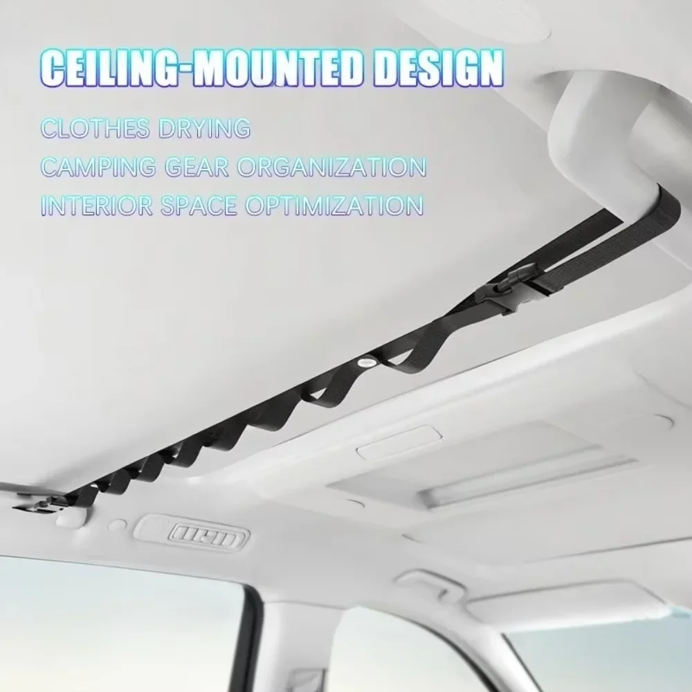Car Clothesline Car Multi-Functional Hanging Rack for Rear Seats,Storage and Fixing Hooks,Car Interior Accessories,Car Organizer