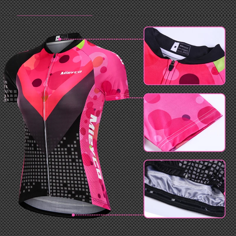 Pro  Cycling Jersey Set Summer Cycling Clothing MTB Bike Clothes Uniform Maillot Ropa Ciclismo Women Red Cycling Bicycle Suit