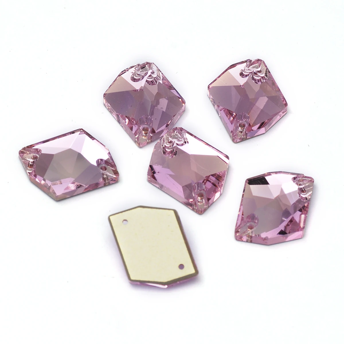 Light Rose K9 Glass Sew on Strass Rhinestones DIY Sewn Glass Flatback Crystals For Garment Handiwork Sewing Wedding Dress
