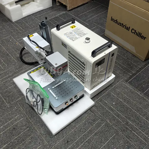 유리 UV 레이저 마킹 기계 10W 5W 3W 자외선 조각기 절단기 수냉식 크리스탈 퀵 마커 냉각기 포함