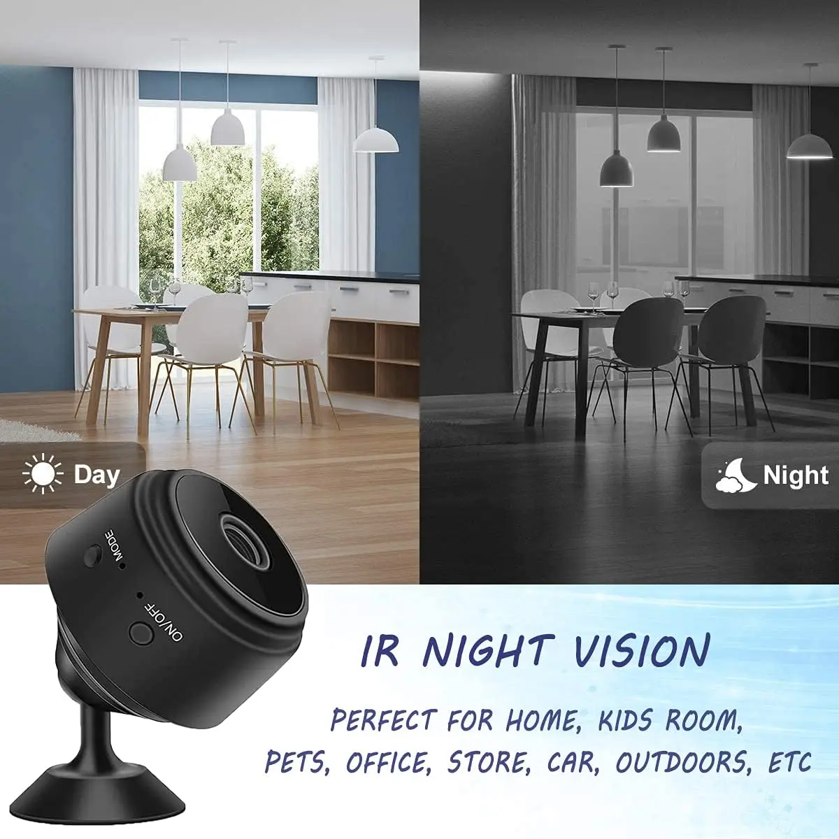 Mini Hidden Spy Camera Motion Detection Wireless WiFi Camera Night Vision HD 1080P,Nanny Cam forHome SecuritySurveillance Camera