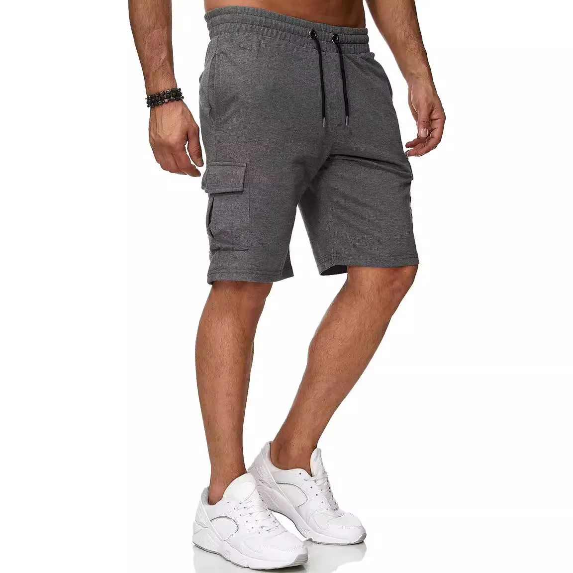 Men's multi pocket work shorts, summer clothing, retro American fashion brand, 5-inch loose casual pants