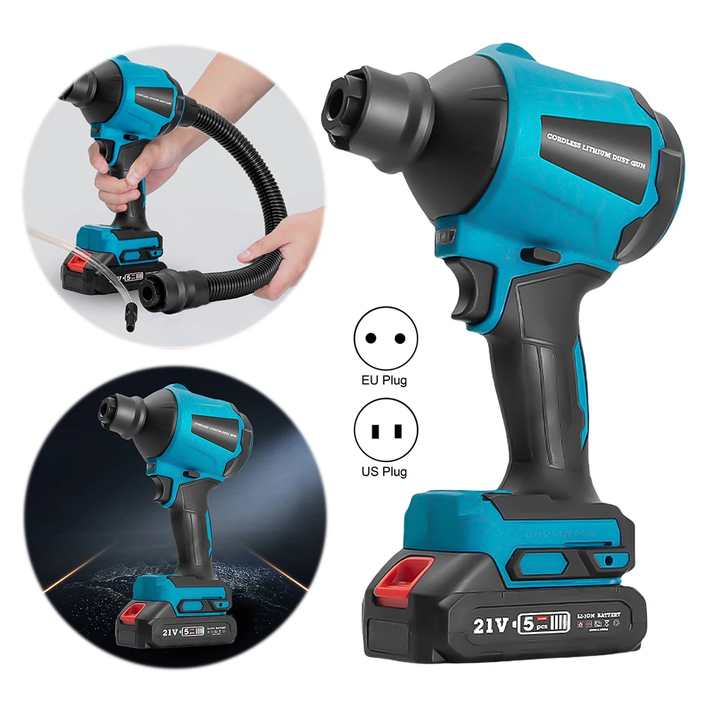 Soffiatore ad alta velocità spazzolato senza fili 1600W gonfiatore elettrico al litio ricaricabile spolveratore detergente per polvere per batteria Makita 18V