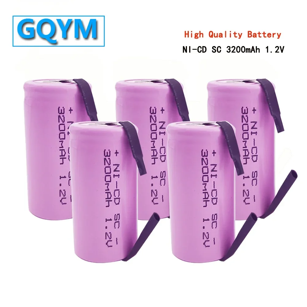 15/18/24 SC 1.2V 3200MAH Rechargeable Battery Sub C Ni-cd Cell with Electric Drill Screwdriver Medical Equipment