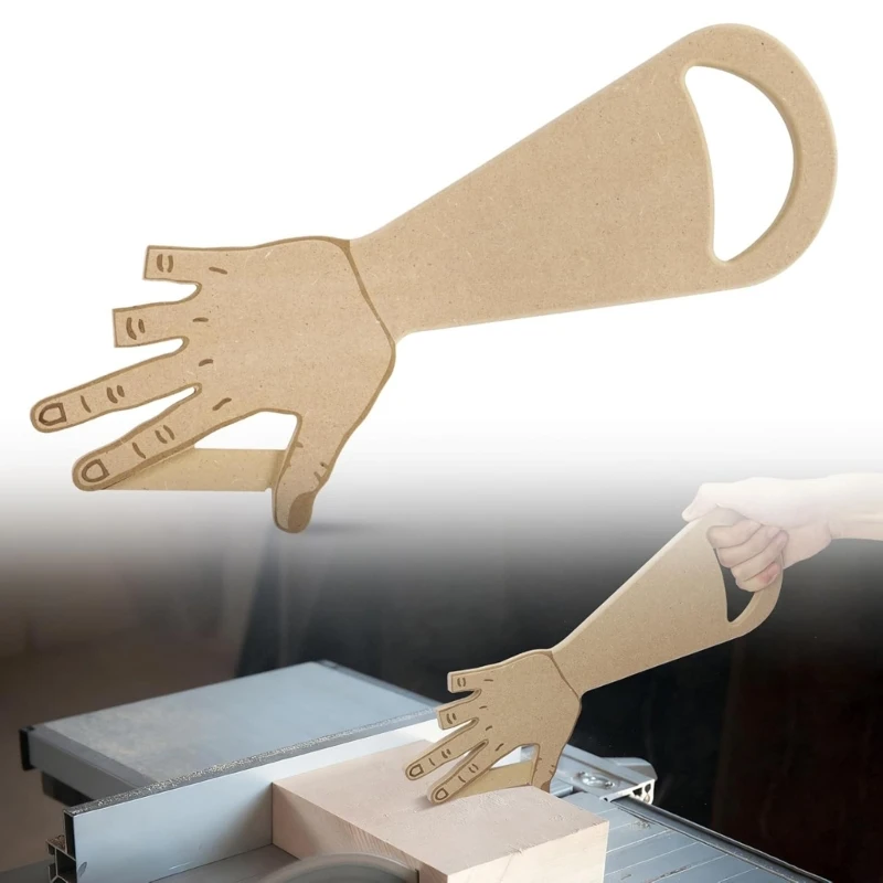 

Woodworking Push Block With Safety Finger Cutout Table Sawing Push Hand Safety Block for Sawing Miter Router 37JD