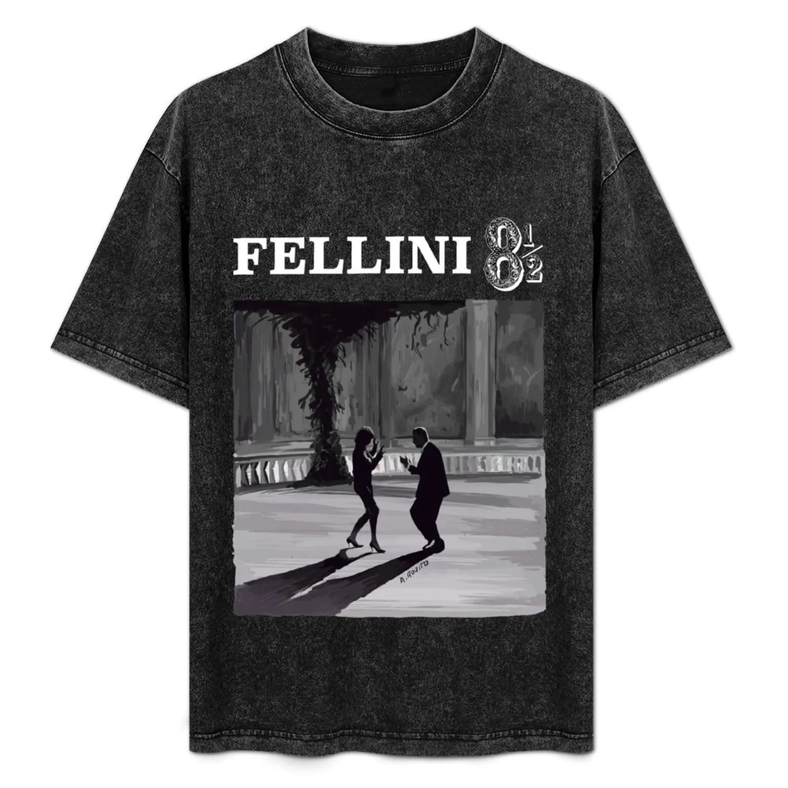 

Fellini 8 1/2 Dance Scene Illustration T-Shirt Work Utility Casual Tee Shirt