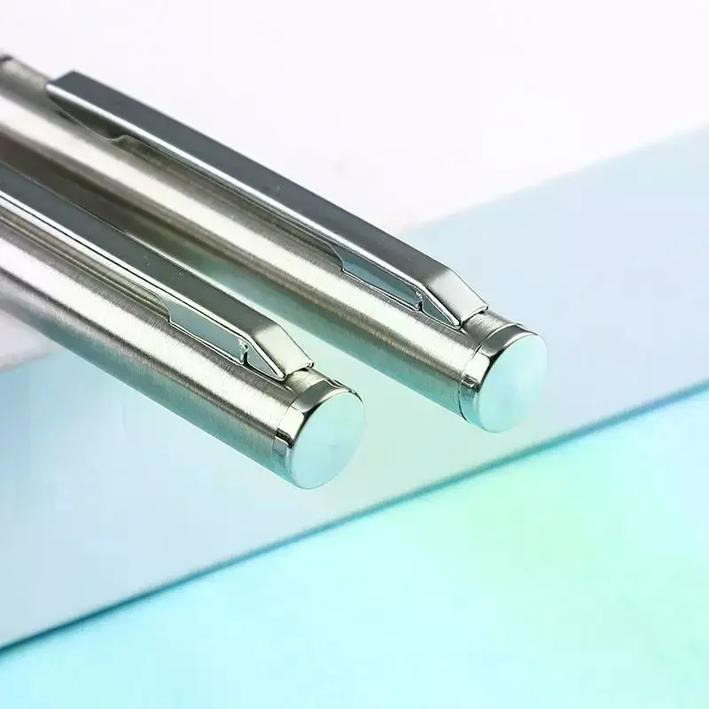 5/10pcs Stainless Steel Ballpoint Pens With Smooth Writing And Long Lasting Ink Perfect For Office School Work And Daily Gifting
