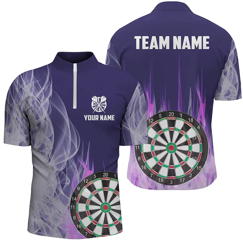 PLstar Cosmos' new personalized 3D printed red dart pattern polo shirt, unisex, casual team throwing sports series -26