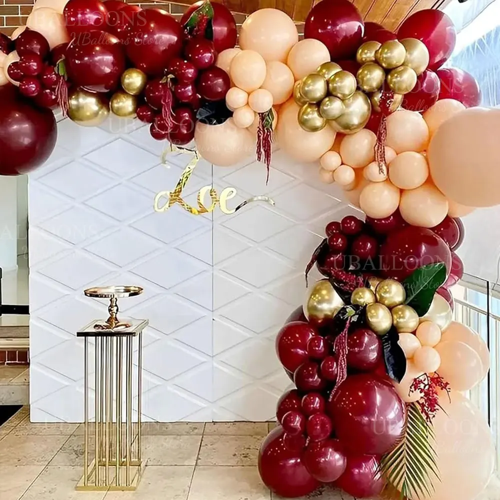 18inch Bright Red Balloons 2/5/10pcs Latex Crystal Wine Red Burgundy Garnet Balloons for Birthday Wedding Christmas Party Decor - view 5