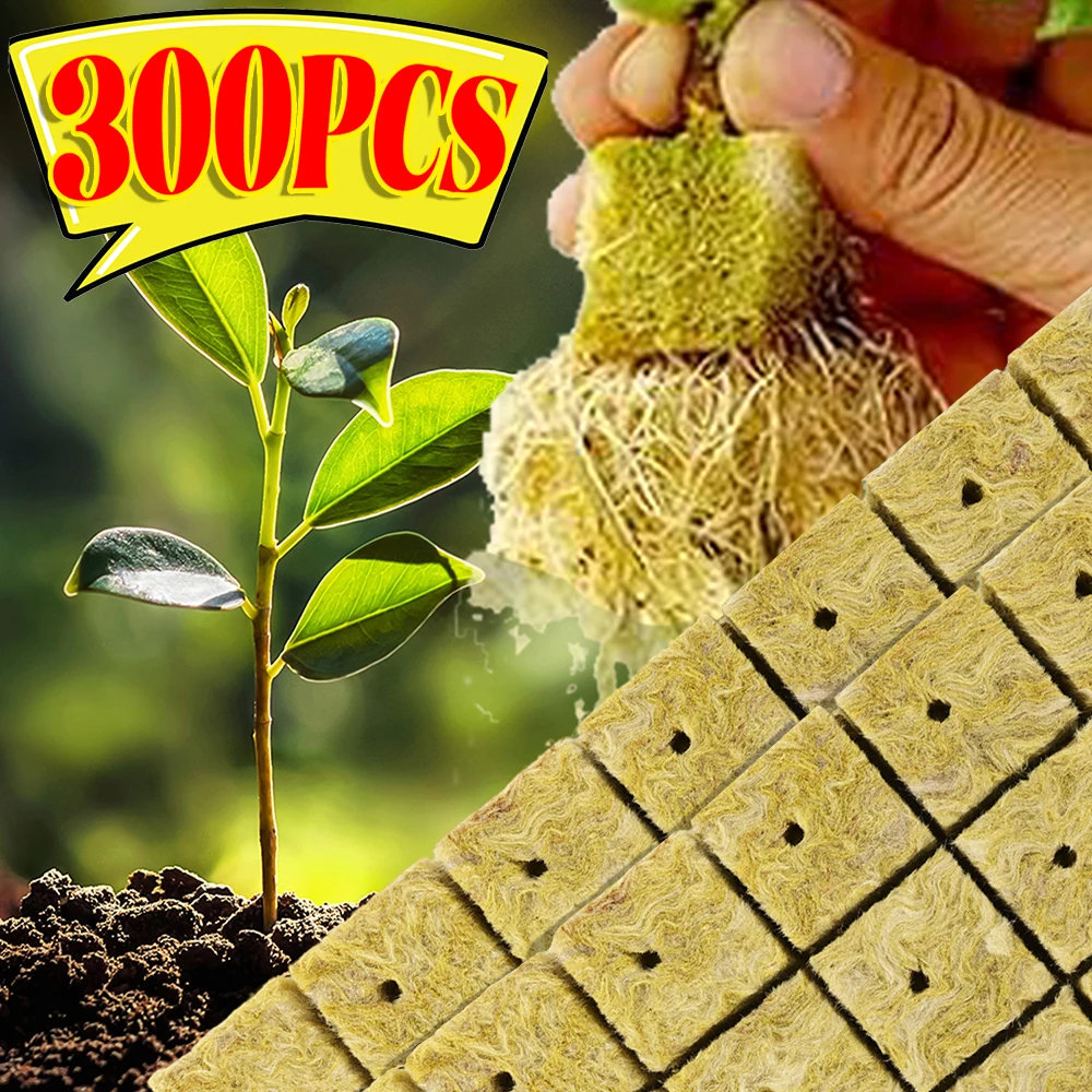 Seedling Grow Plug Sponge Block Starter Rock Wool Planting Grow Cubes Hydroponics Cuttings Garden Plant Propagation Grow Supply