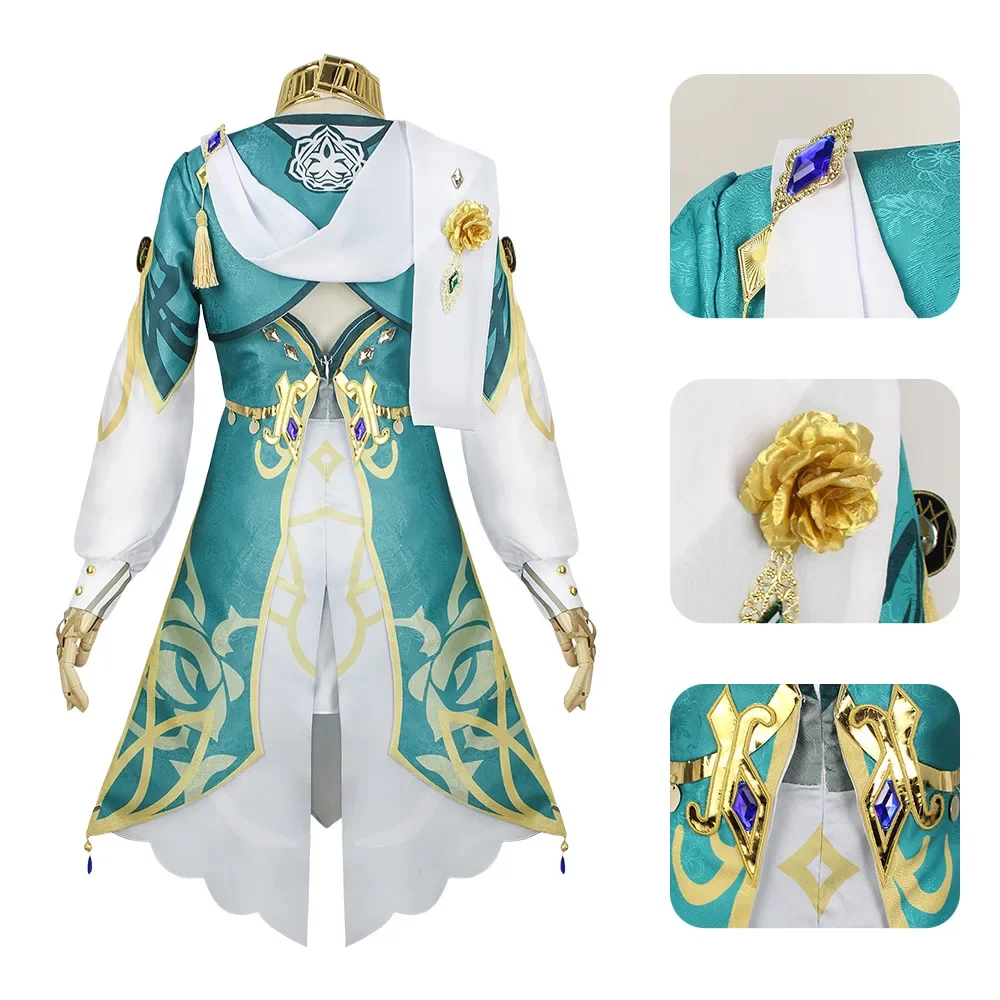 Lisa Cosplay Traje de Jogo Genshin Impacto, Cosméticos Sob Sombra, Nova Pele, Tamanho XS-3XL, 15PCs