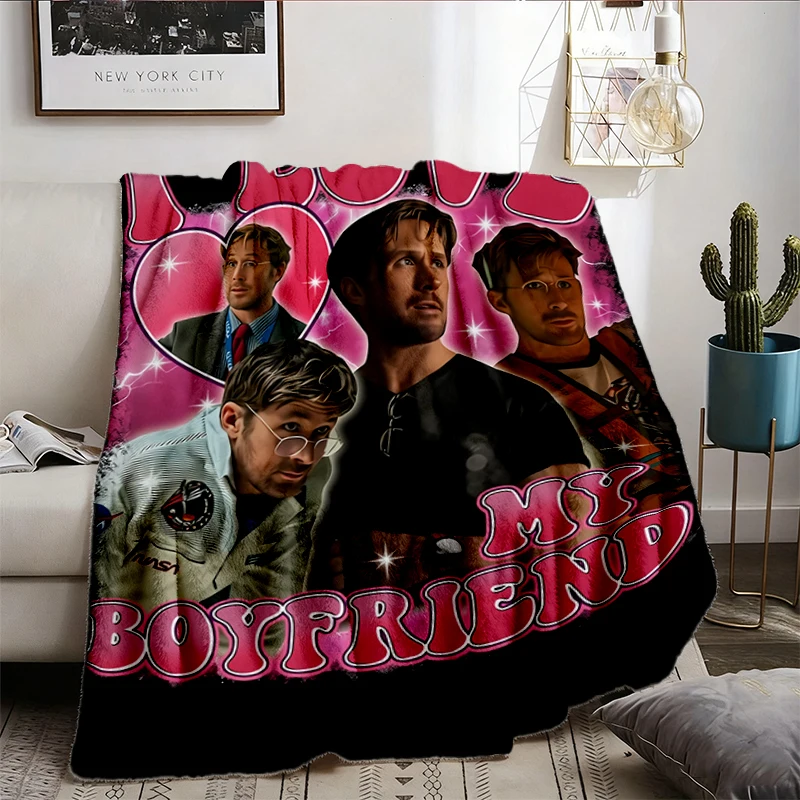 Ryan Gosling Movie Vintage Bootleg 90s Flannel Blanket, Ryan Gosling Vintage Flannel Throw, Home of Astrophage