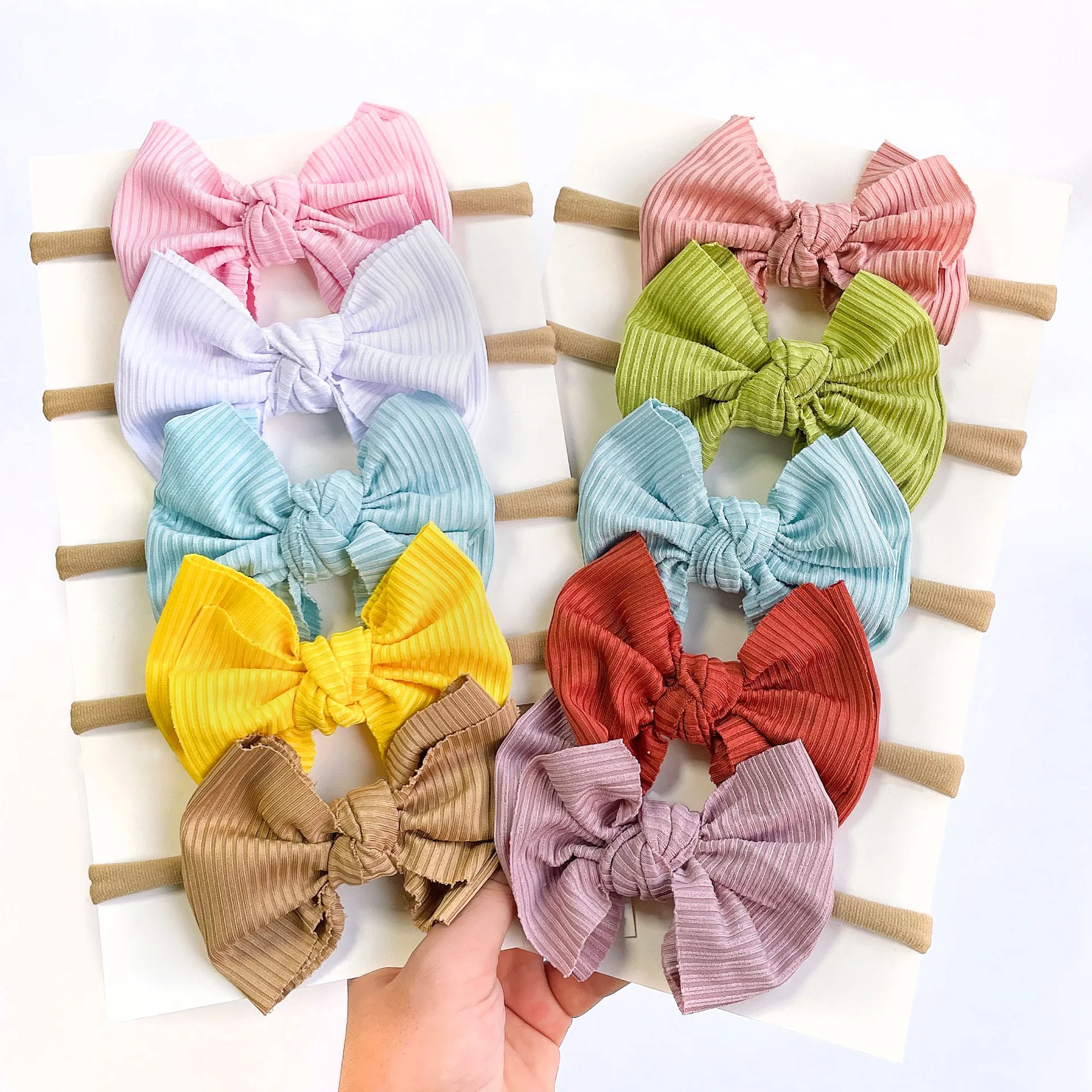 

5 Pcs Baby Bow Headdress Children's Hair Band Infant Soft Hair Band Headband Baby Accessories Baby Candy Color Headband