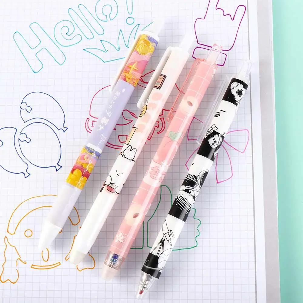 School Supplies Kawaii Washable Handle for Kids 0.5mm Cartoons Student Pen Gel Pens Erasable Pen Press Pen