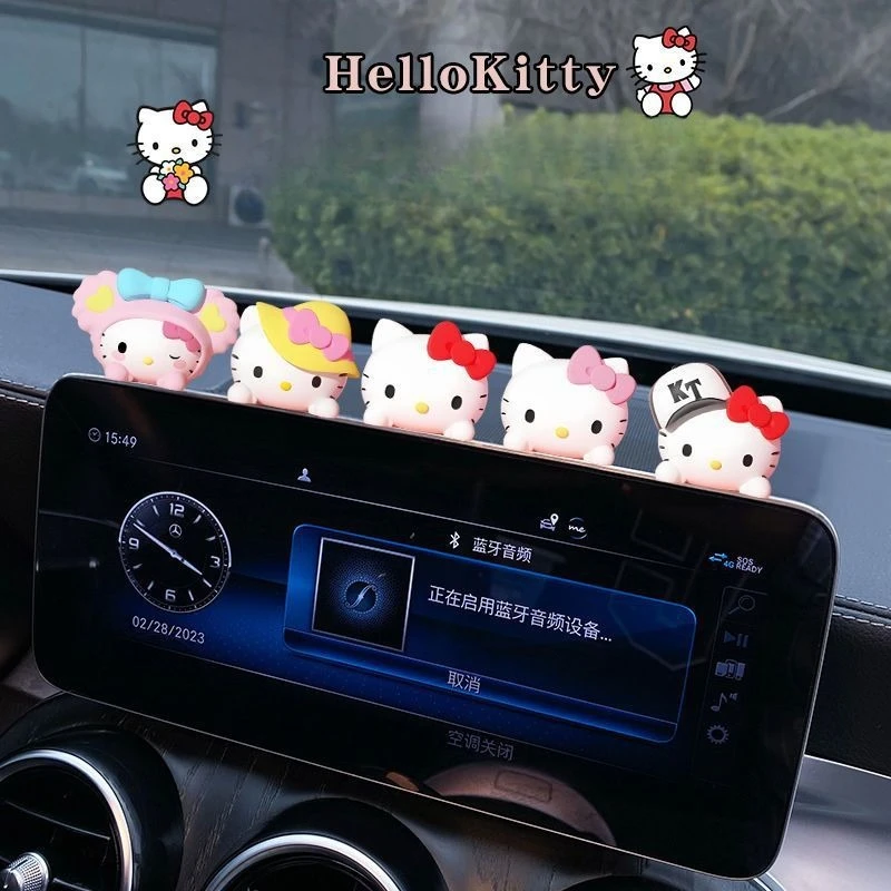 

Sanrio Hello Kitty Car Centre Console Dashboard Doll Decoration Ornaments Cute Cartoon KT Cat Room Decor Toys Holiday Gifts